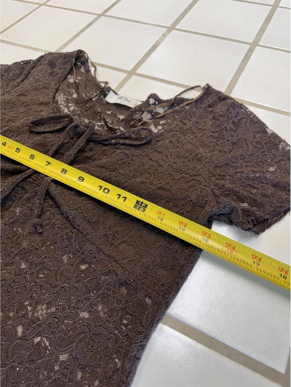 WILD LOVE Brown mesh top - Picture 6 of 7